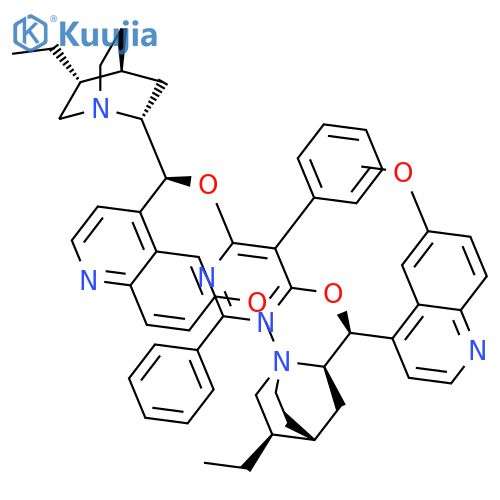 Cinchonan,9,9''-[(2,5-diphenyl-4,6-pyrimidinediyl)bis(oxy)]bis[10,11-dihydro-6'-methoxy-,(9S,9''S)- structure