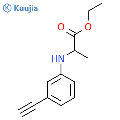 Ethyl 2-[(3-ethynylphenyl)amino]propanoate structure
