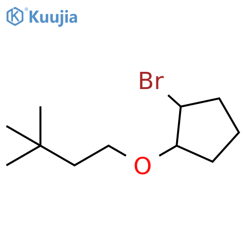 1-bromo-2-(3,3-dimethylbutoxy)cyclopentane structure