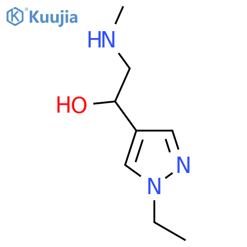 1-(1-ethyl-1H-pyrazol-4-yl)-2-(methylamino)ethan-1-ol structure