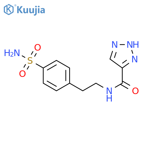 N-[2-(4-sulfamoylphenyl)ethyl]-1H-1,2,3-triazole-5-carboxamide structure