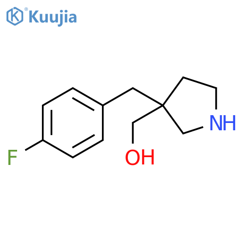 {3-(4-fluorophenyl)methylpyrrolidin-3-yl}methanol structure