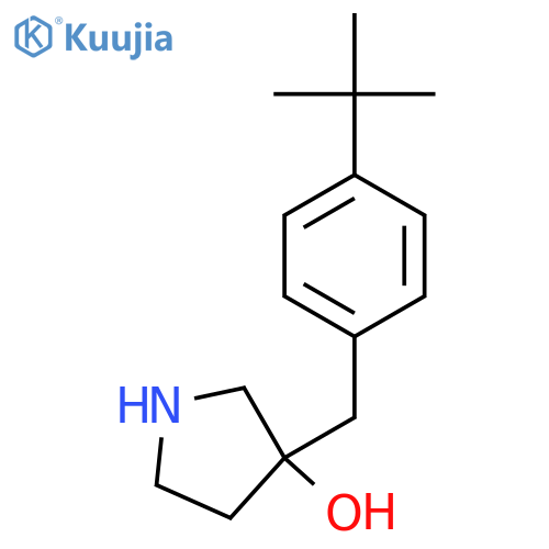 3-(4-tert-butylphenyl)methylpyrrolidin-3-ol structure