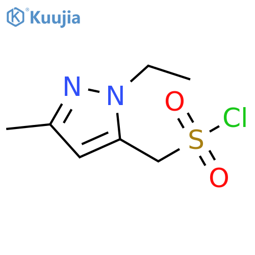(1-ethyl-3-methyl-1H-pyrazol-5-yl)methanesulfonyl chloride structure