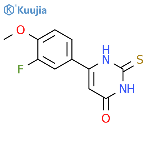6-(3-fluoro-4-methoxyphenyl)-2-thioxo-2,3-dihydropyrimidin-4(1H)-one structure