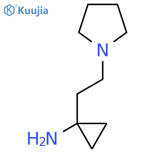 1-2-(pyrrolidin-1-yl)ethylcyclopropan-1-amine structure