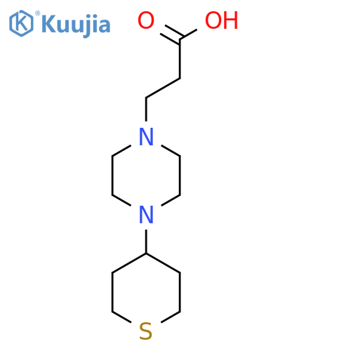3-(4-(Tetrahydro-2H-thiopyran-4-yl)piperazin-1-yl)propanoic acid structure