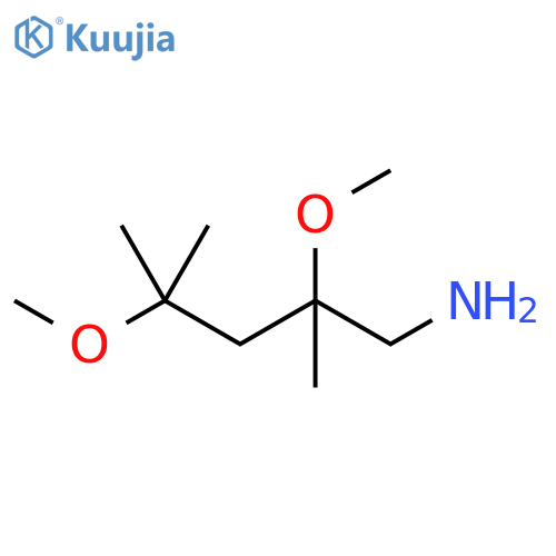 2,4-dimethoxy-2,4-dimethylpentan-1-amine structure
