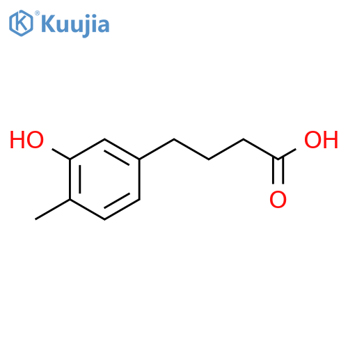 4-(3-hydroxy-4-methylphenyl)butanoic acid structure