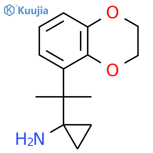 1-2-(2,3-dihydro-1,4-benzodioxin-5-yl)propan-2-ylcyclopropan-1-amine structure