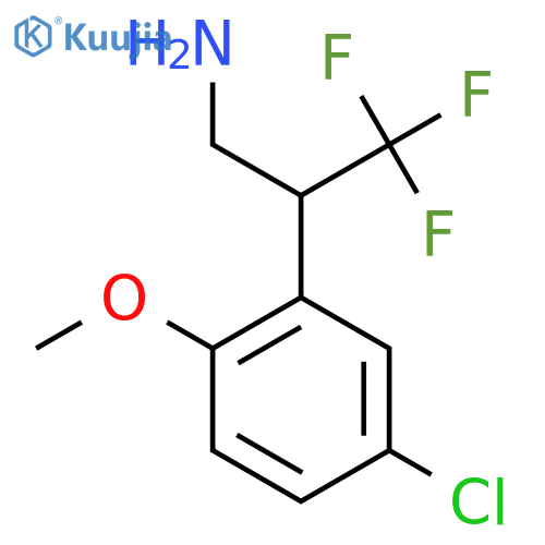 2-(5-chloro-2-methoxyphenyl)-3,3,3-trifluoropropan-1-amine structure