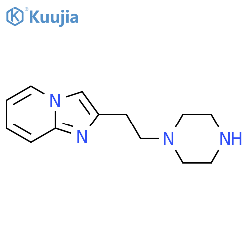 1-(2-{imidazo1,2-apyridin-2-yl}ethyl)piperazine structure