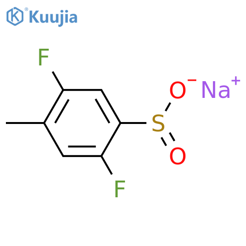 sodium 2,5-difluoro-4-methylbenzene-1-sulfinate structure