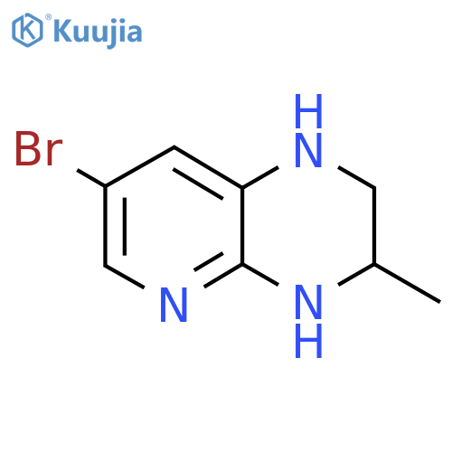 7-bromo-3-methyl-1H,2H,3H,4H-pyrido2,3-bpyrazine structure