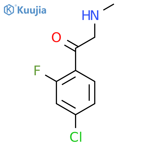 1-(4-chloro-2-fluorophenyl)-2-(methylamino)ethan-1-one structure
