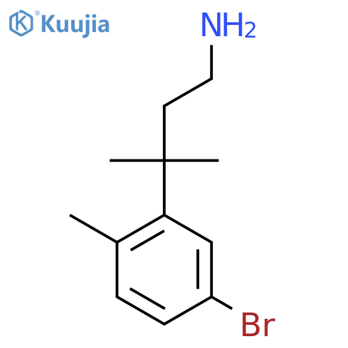 3-(5-bromo-2-methylphenyl)-3-methylbutan-1-amine structure