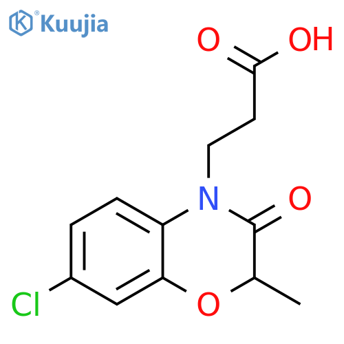 3-(7-Chloro-2-methyl-3-oxo-2,3-dihydro-benzo[1,4]oxazin-4-yl)-propionic acid structure