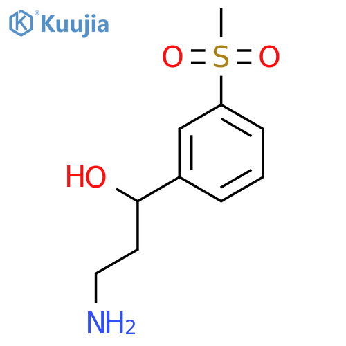3-amino-1-(3-methanesulfonylphenyl)propan-1-ol structure