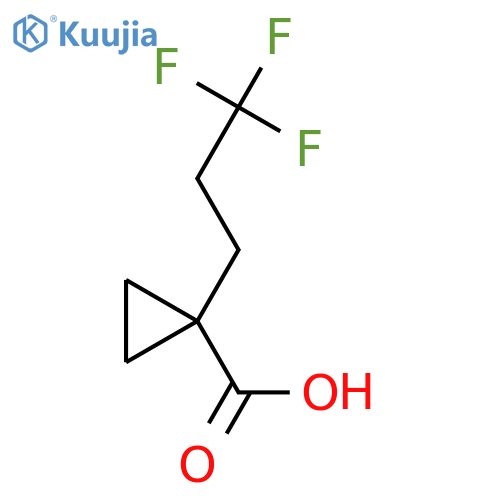 1-(3,3,3-trifluoropropyl)cyclopropane-1-carboxylic acid structure