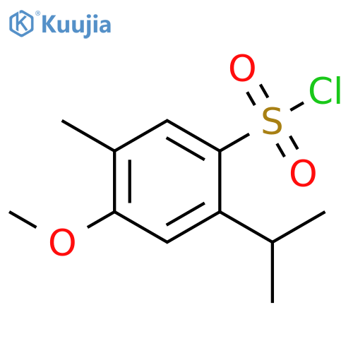 4-methoxy-5-methyl-2-(propan-2-yl)benzene-1-sulfonyl chloride structure