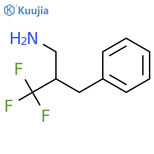 3-amino-2-(trifluoromethyl)propylbenzene structure