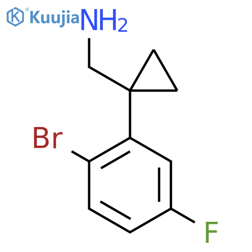 1-(2-bromo-5-fluorophenyl)cyclopropylmethanamine structure