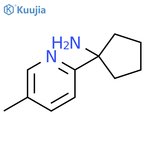 1-(5-methylpyridin-2-yl)cyclopentan-1-amine structure
