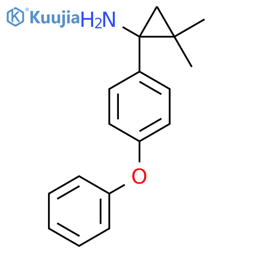 2,2-dimethyl-1-(4-phenoxyphenyl)cyclopropan-1-amine structure