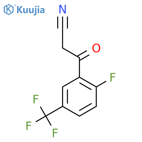 Benzenepropanenitrile, 2-fluoro-β-oxo-5-(trifluoromethyl)- structure