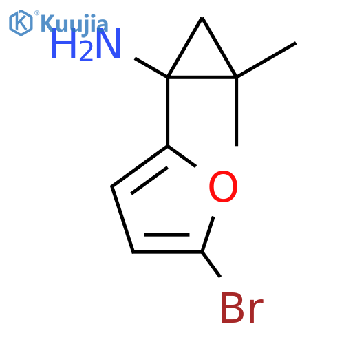 1-(5-Bromofuran-2-yl)-2,2-dimethylcyclopropan-1-amine structure