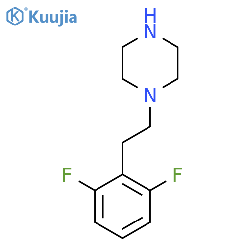 1-2-(2,6-difluorophenyl)ethylpiperazine structure