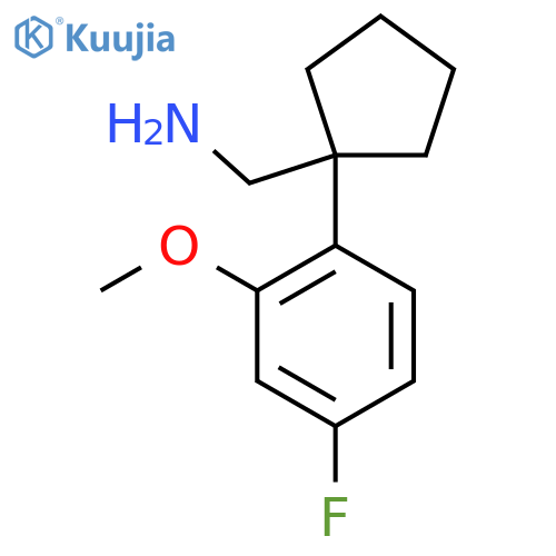 1-(4-fluoro-2-methoxyphenyl)cyclopentylmethanamine structure