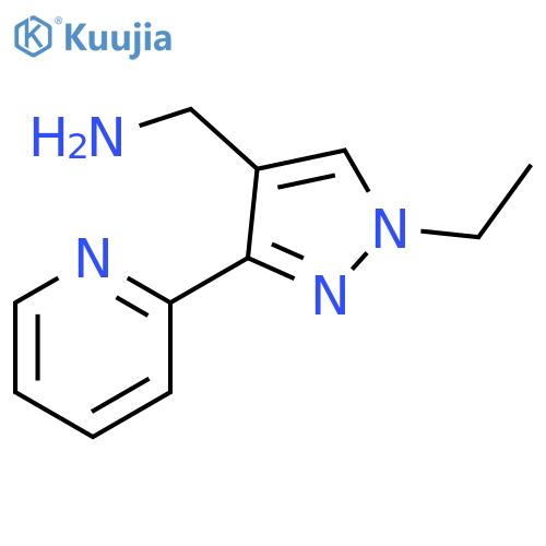 (1-ethyl-3-(pyridin-2-yl)-1H-pyrazol-4-yl)methanamine structure