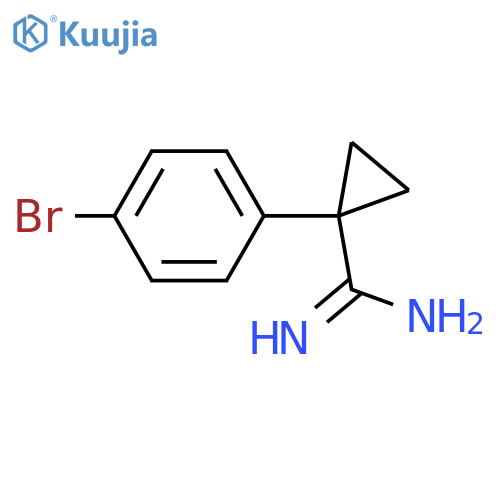 1-(4-bromophenyl)cyclopropane-1-carboximidamide structure