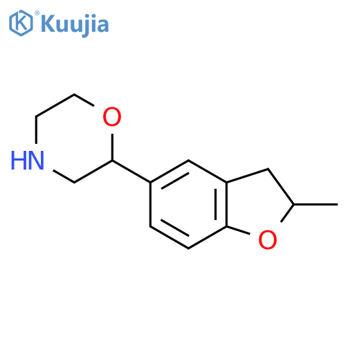 2-(2-methyl-2,3-dihydro-1-benzofuran-5-yl)morpholine structure