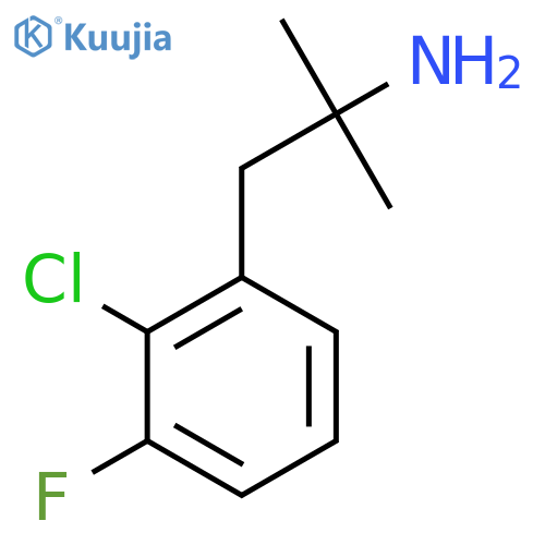 1-(2-Chloro-3-fluorophenyl)-2-methylpropan-2-amine structure