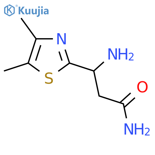 3-Amino-3-(dimethyl-1,3-thiazol-2-yl)propanamide structure