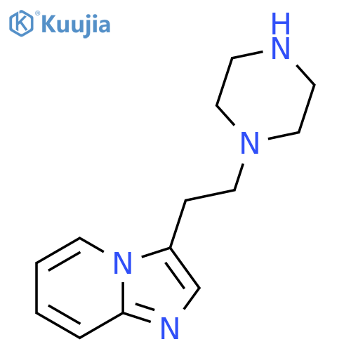 1-(2-{imidazo1,2-apyridin-3-yl}ethyl)piperazine structure