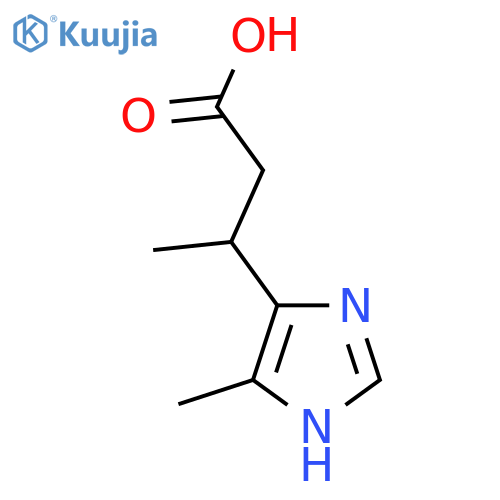 3-(4-methyl-1H-imidazol-5-yl)butanoic acid structure