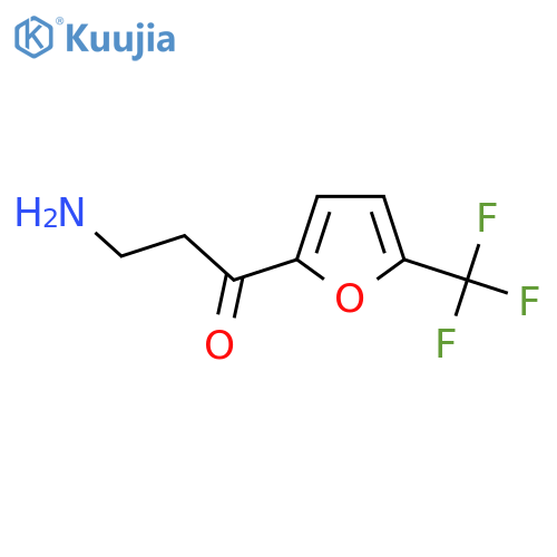3-amino-1-5-(trifluoromethyl)furan-2-ylpropan-1-one structure