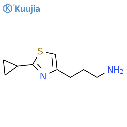 3-(2-cyclopropyl-1,3-thiazol-4-yl)propan-1-amine structure
