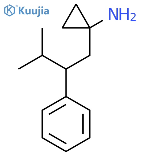 1-(3-Methyl-2-phenylbutyl)cyclopropan-1-amine structure