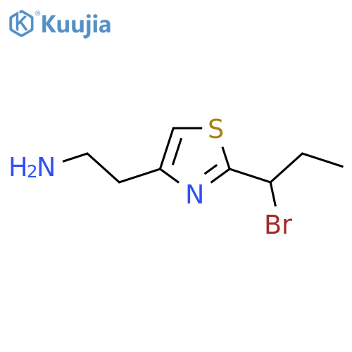 2-2-(1-bromopropyl)-1,3-thiazol-4-ylethan-1-amine structure
