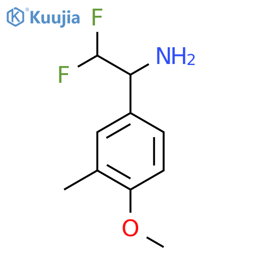 2,2-difluoro-1-(4-methoxy-3-methylphenyl)ethan-1-amine structure