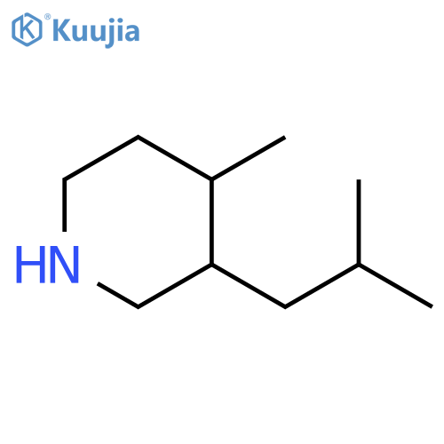 4-methyl-3-(2-methylpropyl)piperidine structure