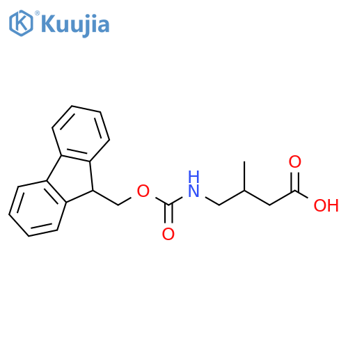 4-([(9H-FLUOREN-9-YLMETHOXY)CARBONYL]AMINO)-3-METHYLBUTANOIC ACID structure