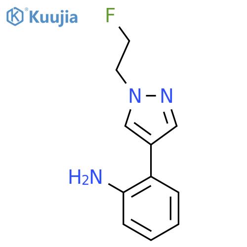 2-[1-(2-fluoroethyl)-1H-pyrazol-4-yl]aniline structure