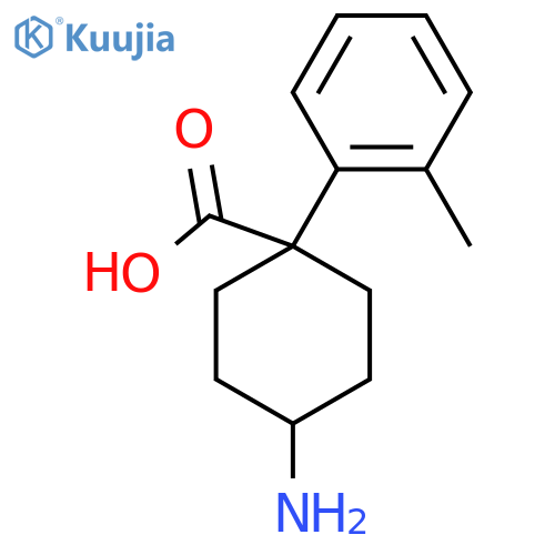 4-amino-1-(2-methylphenyl)cyclohexane-1-carboxylic acid structure