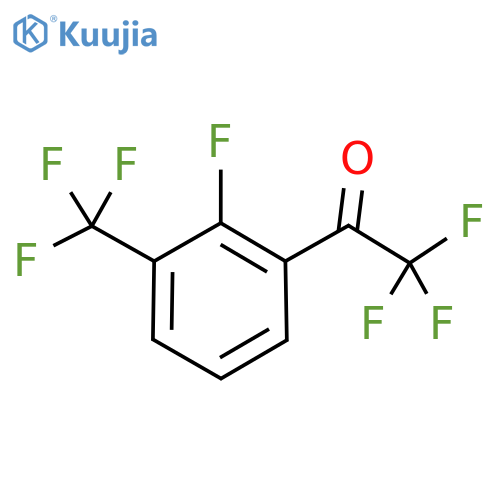 2,2,2-trifluoro-1-2-fluoro-3-(trifluoromethyl)phenylethan-1-one structure