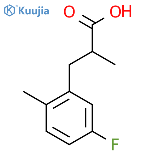 3-(5-fluoro-2-methylphenyl)-2-methylpropanoic acid structure